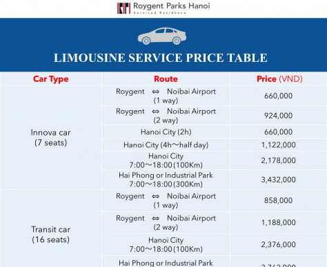 Information about Limousine service at the airport
