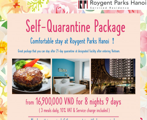 Trọn gói khách sạn dành cho khách tự cách ly 7 ngày tại Roygent Parks Hanoi