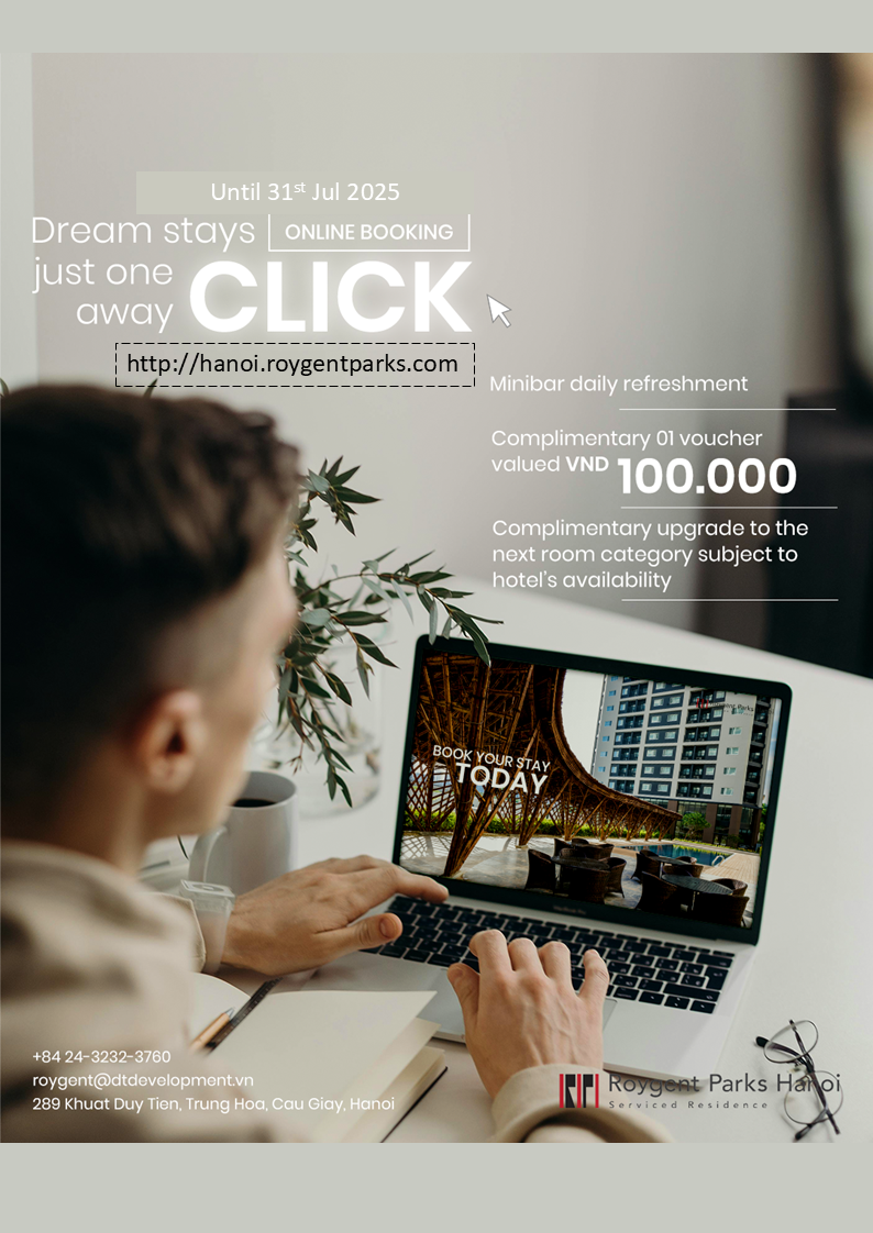Đón nhận thêm nhiều ưu đãi khi đặt phòng qua Website