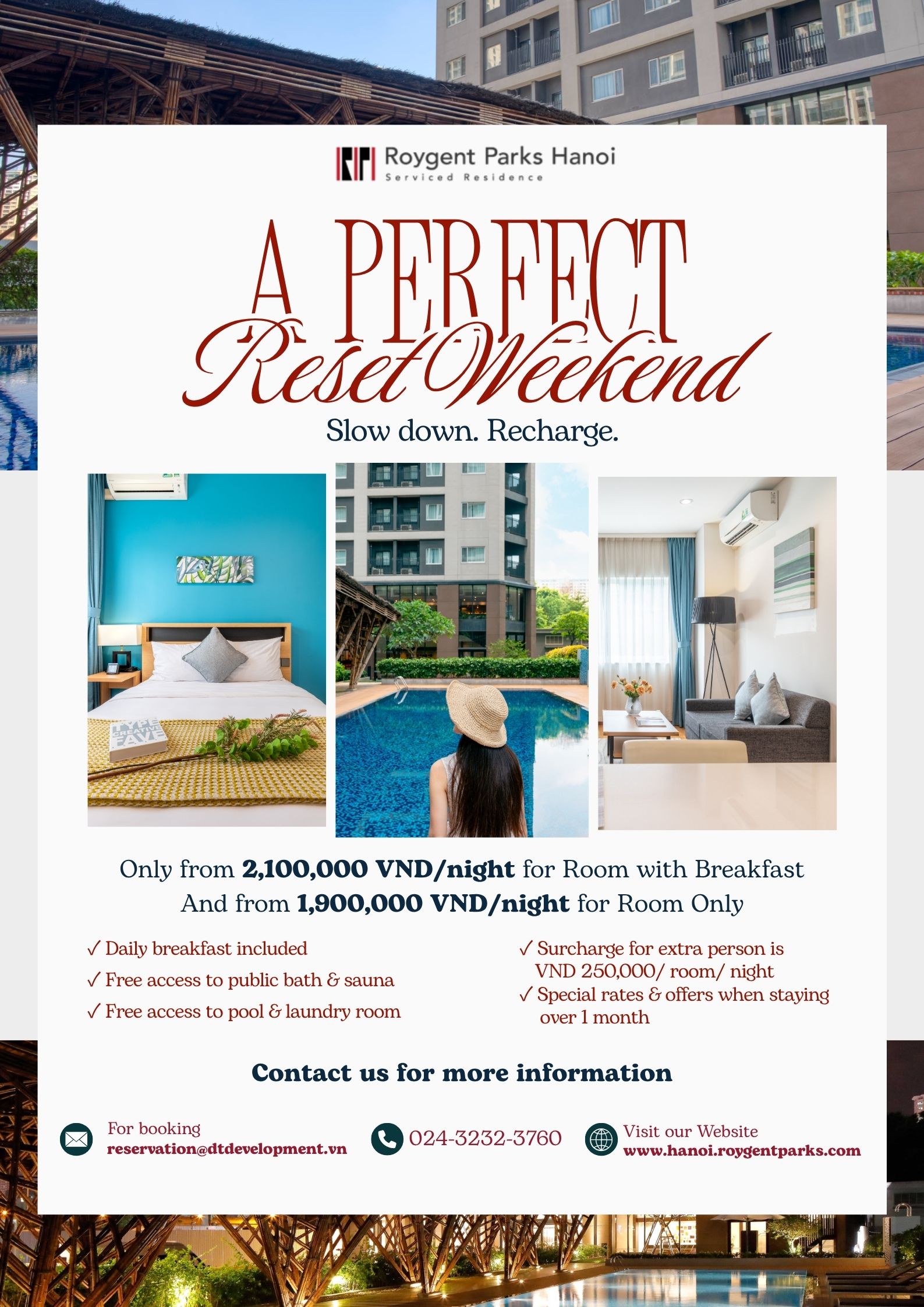 🌿 Weekend Special Plan at Roygent Parks Hanoi